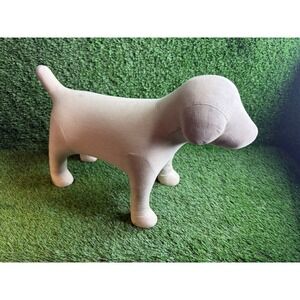 Linen Dog Mannequin Standing Pet Apparel Display Form Tan Beige Pro Prop